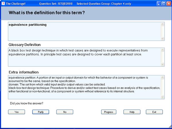 ISTQB answer screen